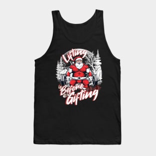 Gym Santa Bodybuilding Funny Xmas Design Tank Top